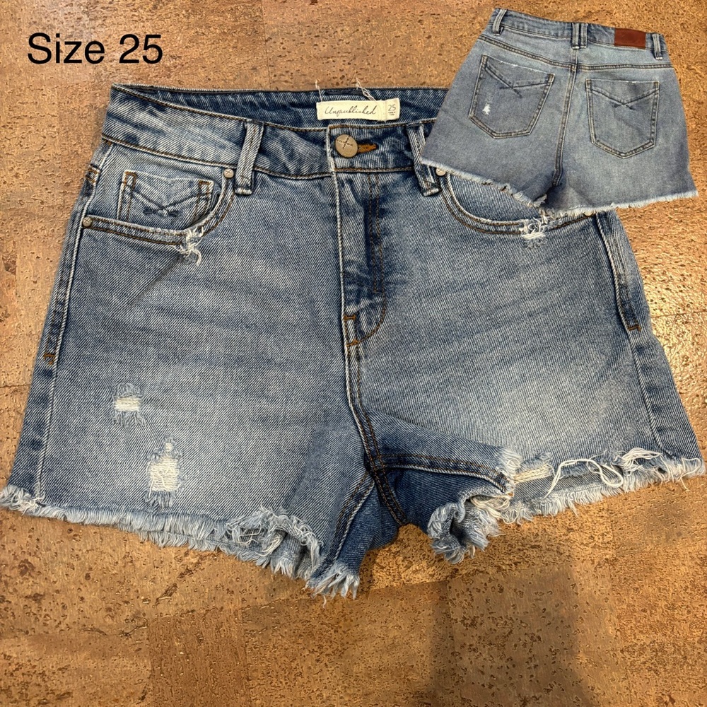 Stylish Blue Denim Jean Shorts